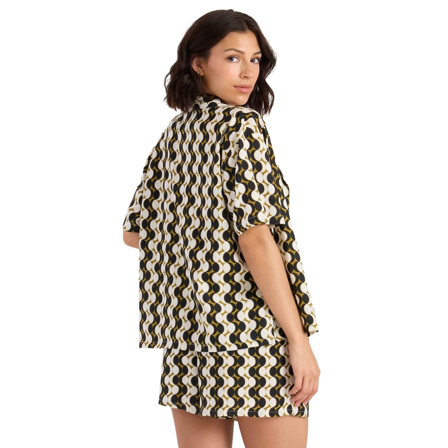 VOLCOM WMNS MIDNITE RAMBLE SS TOP SP26 (BKN) BLACK/NATURAL