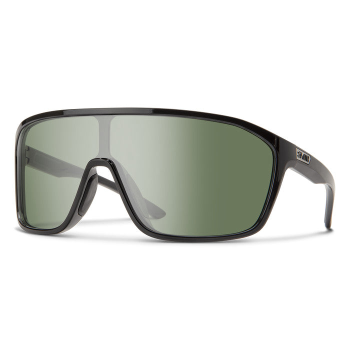 SMITH BOOMTOWN BLACK SUNGLASSES W/CP PLR GRY GRN