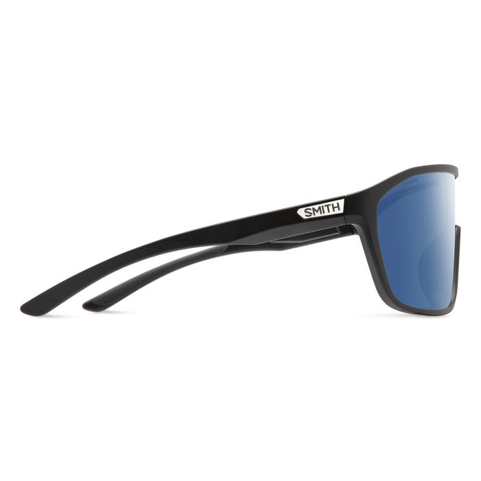 SMITH BOOMTOWN MATTE BLACK SUNGLASSES W/CP PLR BLUE MIR
