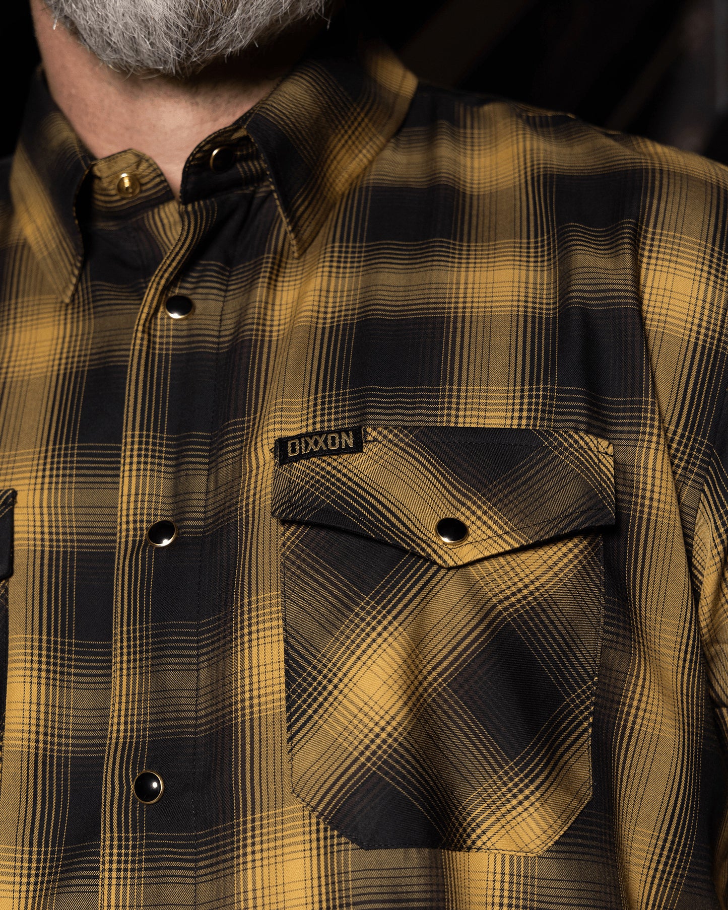 DIXXON MENS GOLD STANDARD BAMBOO SS SHIRT SP26 BLK/GLD