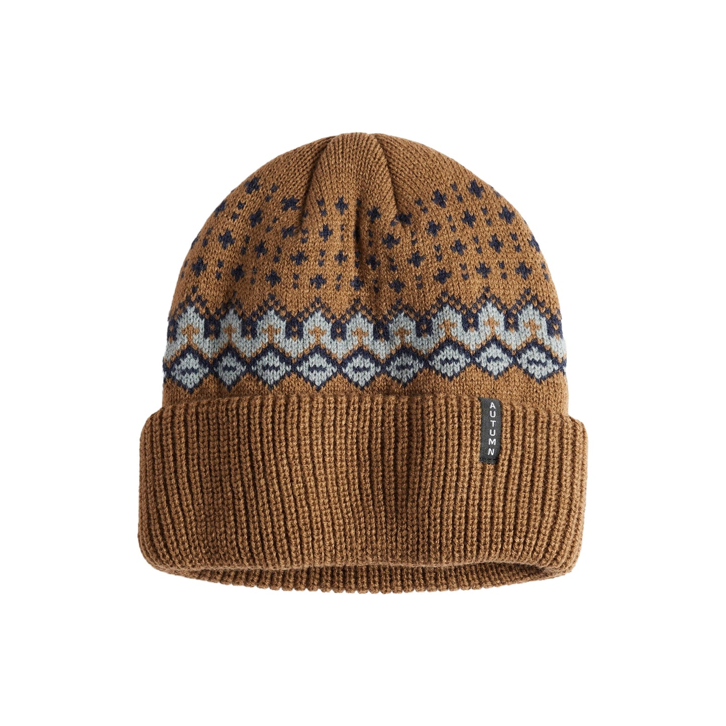 2026 AUTUMN FAIRISLE BEANIE LIGHT BROWN