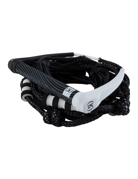 2025 RONIX BUNGEE SURF ROPE W/ 11" HANDLE w/ 25FT 4 SECT - BLACK/WHITE