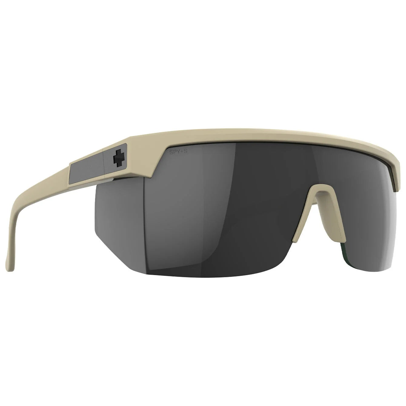 SPY SUPER FLYNN ANSI MATTE SAND SUNGLASSES w/ HAPPY GRY GRN BLK MRR