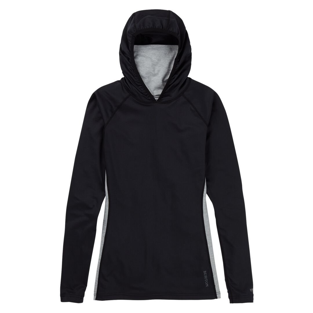 2023 BURTON WMNS MIDWEIGHT X LONG NECK BASE LAYER HOODY TRUE BLACK