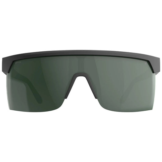 SPY SUPER FLYNN ANSI MATTE BLACK SUNGLASSES w/ HAPPY GRY GRN