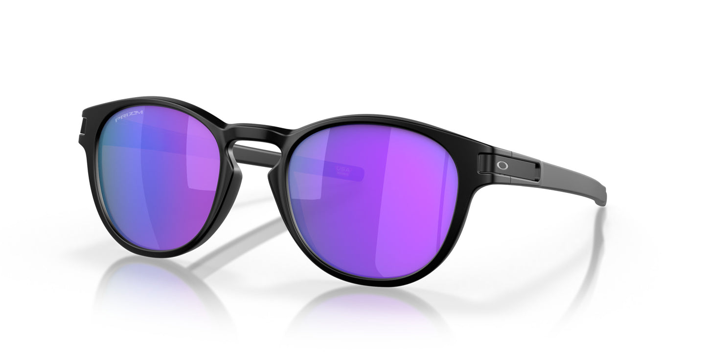 OAKLEY LATCH KEY MATTE BLK SUNGLASSES w/ PRIZM VIOLET