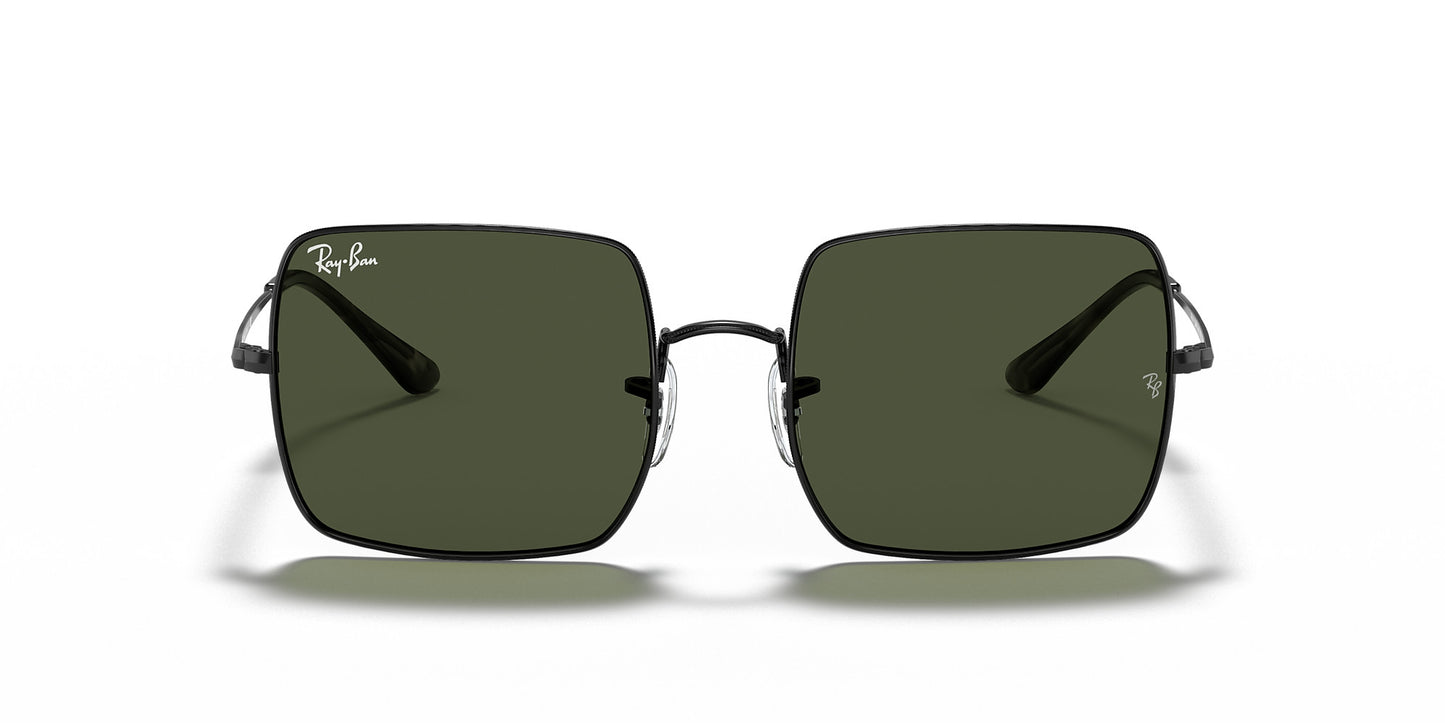 RAY-BAN SQUARE 1971 SUNGLASSES BLACK w/ G-15 GRN
