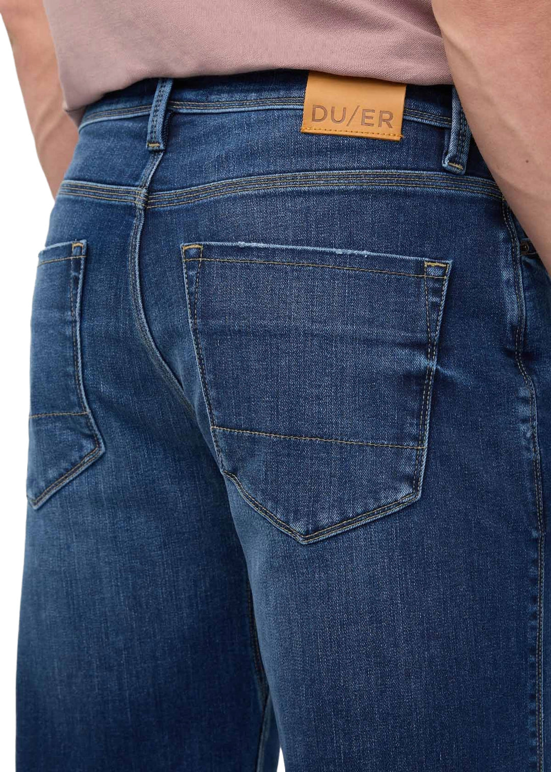 DUER MENS PERF RELAXED STRAIGHT DENIM PANTS SP26 (PRI) PRAIRIE INDIGO