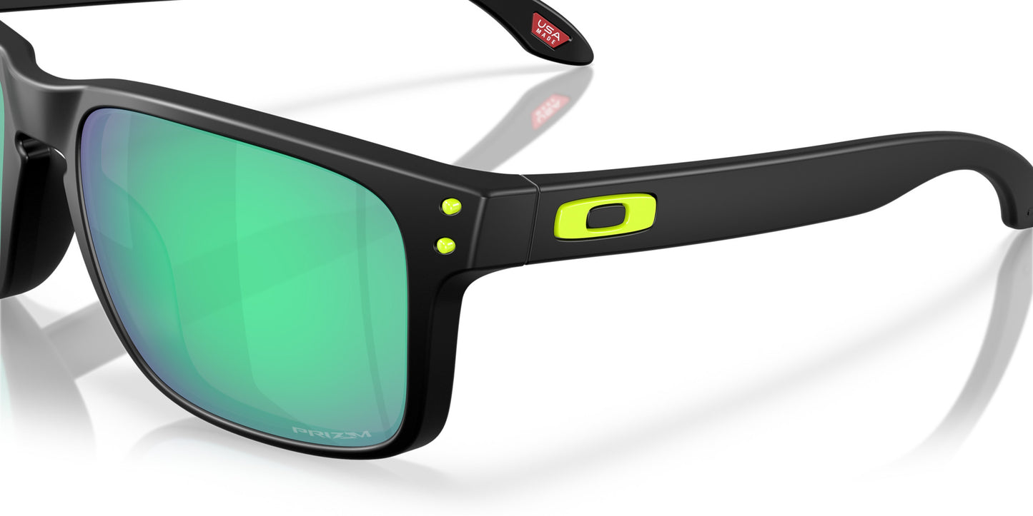 OAKLEY HOLBROOK MATTE BLACK SUNGLASSES  w/ PRIZM ROAD JADE PLR