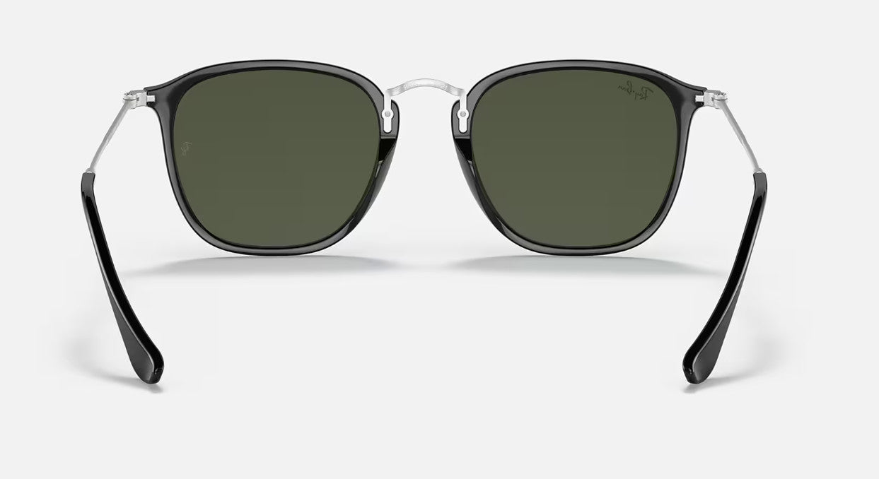 RAY-BAN RB2448 SUNGLASSES LIGHT BLACK w/ G-15 GREEN