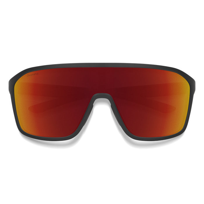 SMITH BOOMTOWN MATTE BLACK SUNGLASSES W/CP RED MIR