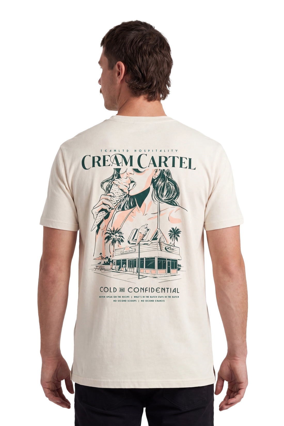 TEAMLTD MENS CREAM CARTEL SS TEE SP26 CREAM