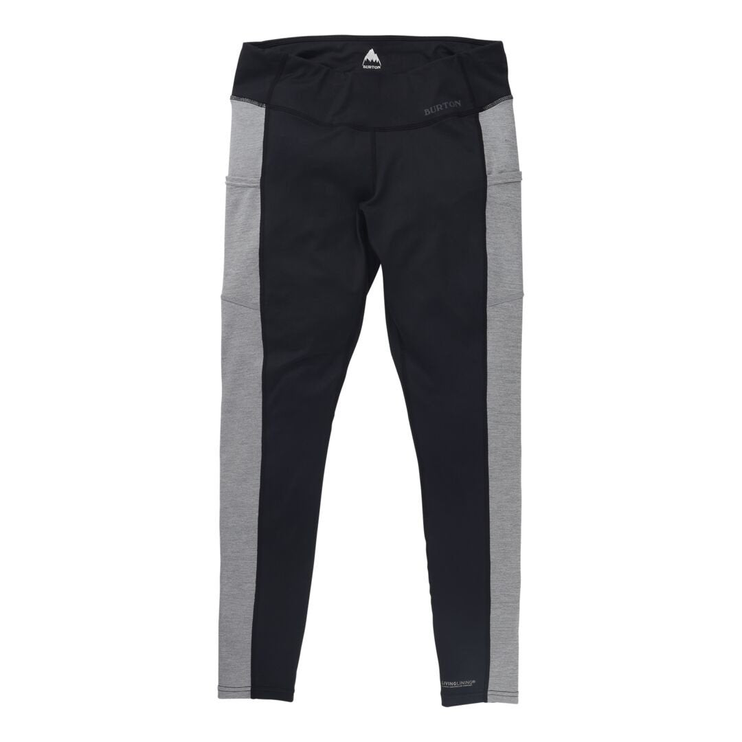 2023 BURTON WMNS MIDWEIGHT X BASE LAYER PANT TRUE BLACK/GREY HEATHER