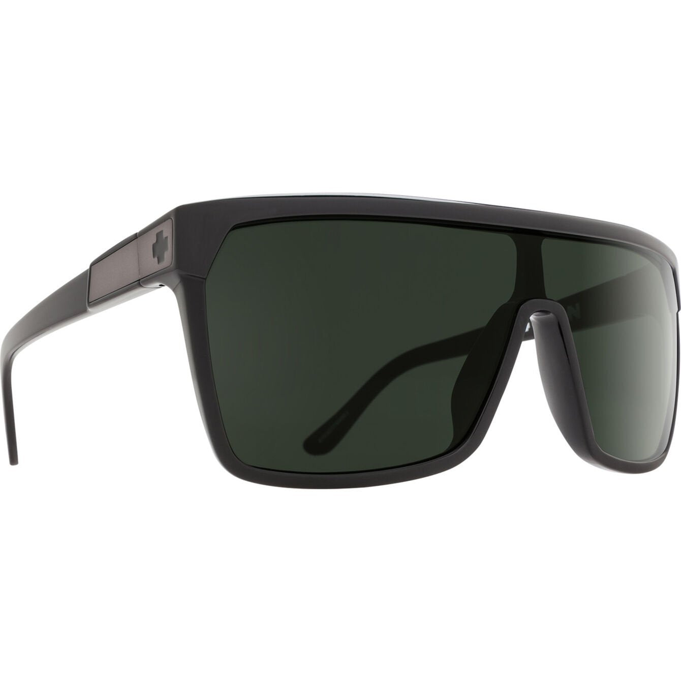PLX SPY FLYNN MATTE BLACK SUNGLASSES w/ HAPPY GRY GRN