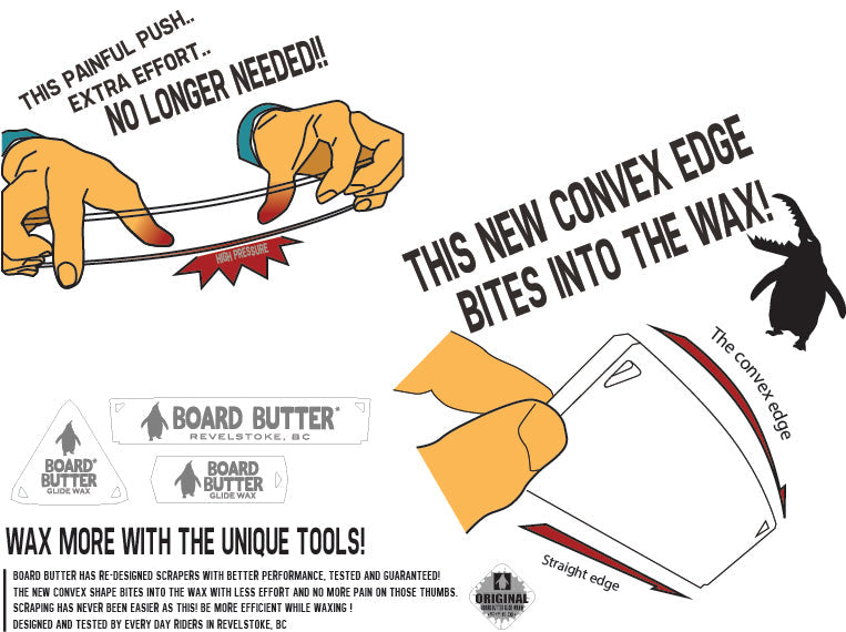 2026 BOARD BUTTER SNOWBOARD WAX SCRAPER 5MM