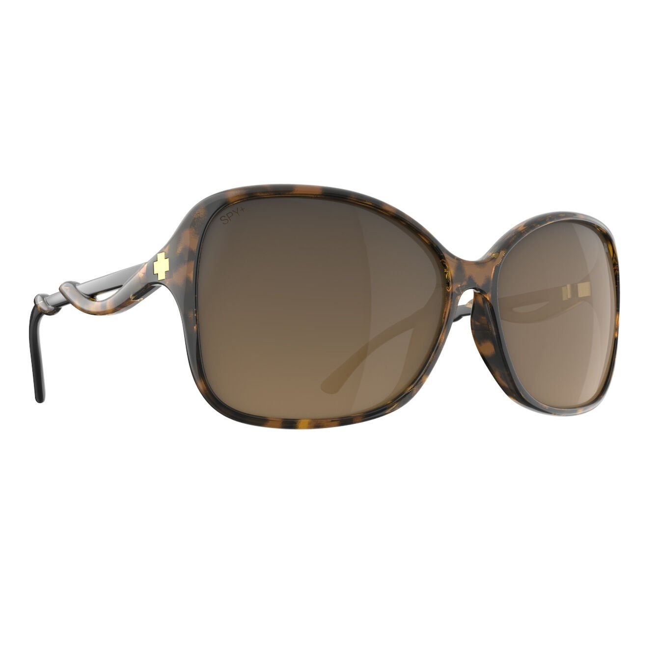 SPY FIONA HONEY TORT BLACK SUNGLASSES w/ HAPPY BROWN FADE