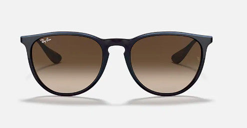RAY-BAN ERIKA SUNGLASSES MIRROR BLUE ON LIGHT BRO w/BRWN GRD D