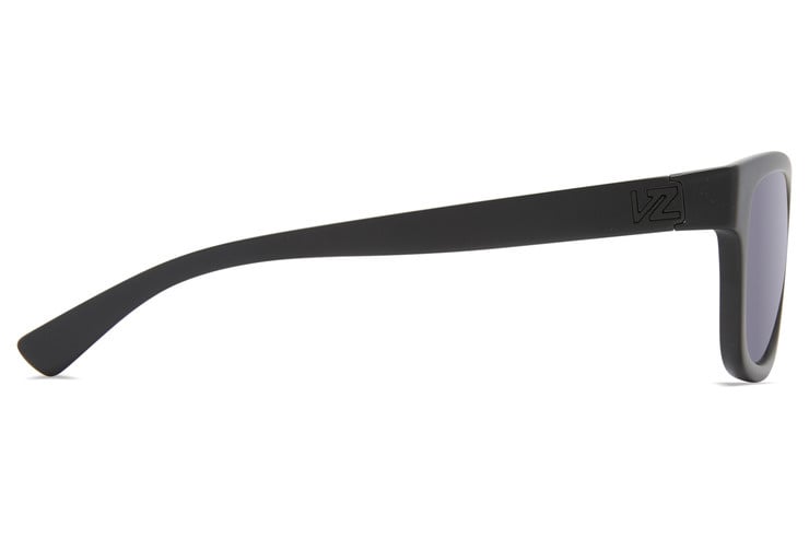 VONZIPPER APPROACH BLACK SATIN SUNGLASSES w/ WILDLIFE VINTAGE GRY PLR LENS