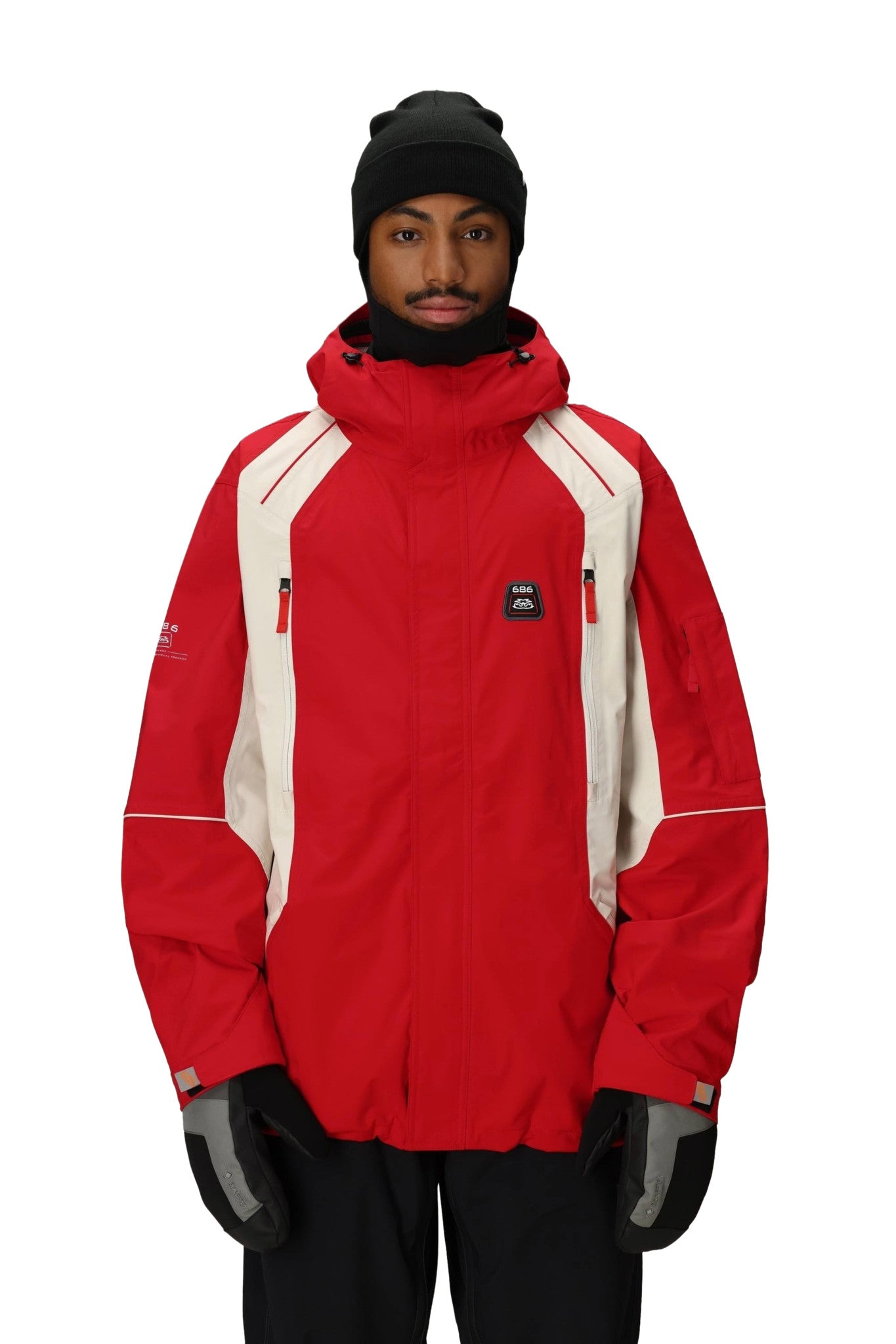 2026 686 2002 X3 SHELL JACKET TRUE RED CLRBLK