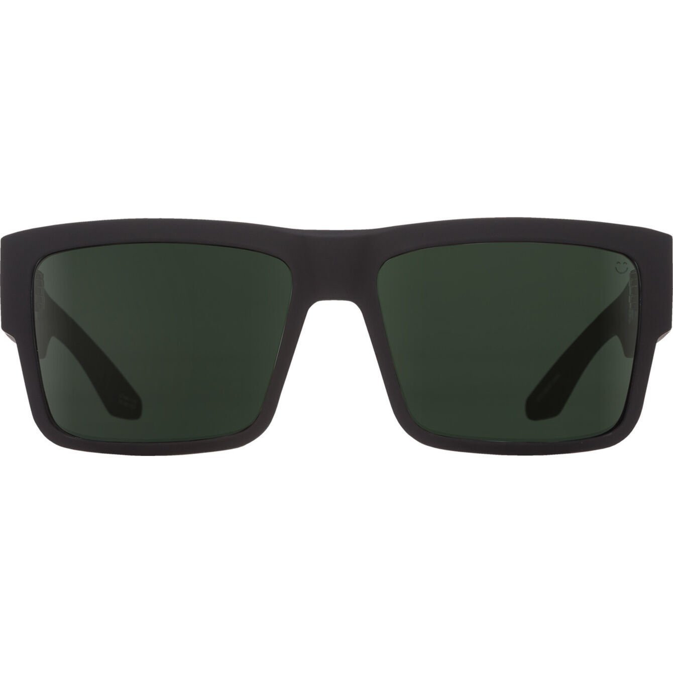 SPY CYRUS SOFT MATTE BLACK SUNGLASSES w/ HD PLUS GRY GRN PLR