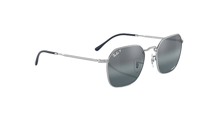 RAY-BAN JIM SUNGLASSES SILVER w/BLUE MIRROR GRADIENT