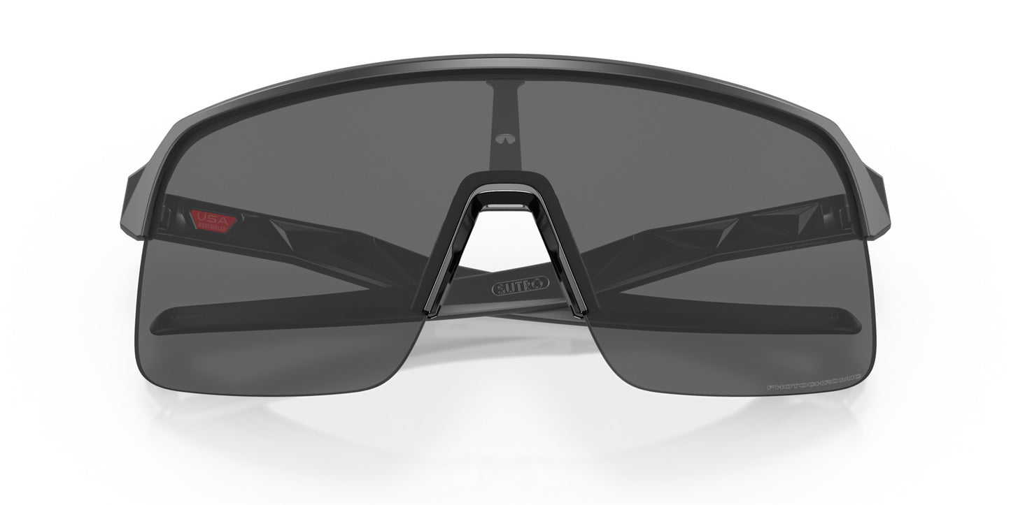 OAKLEY SUTRO LITE MATTE CARBON SUNGLASSES w/ CLEAR TO BLK PHOTO