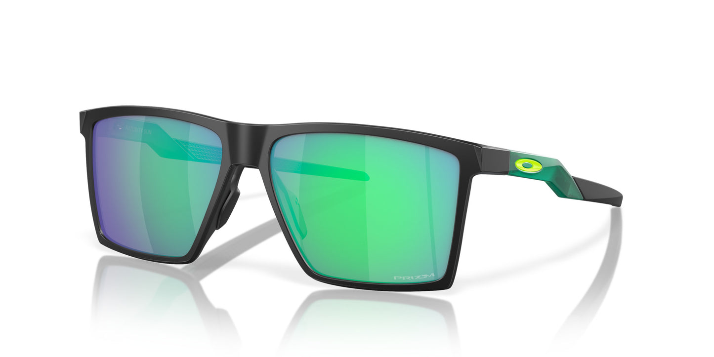 OAKLEY FUTURITY SUN SATIN BLACK SUNGLASSES w/ PRIZM JADE LENS
