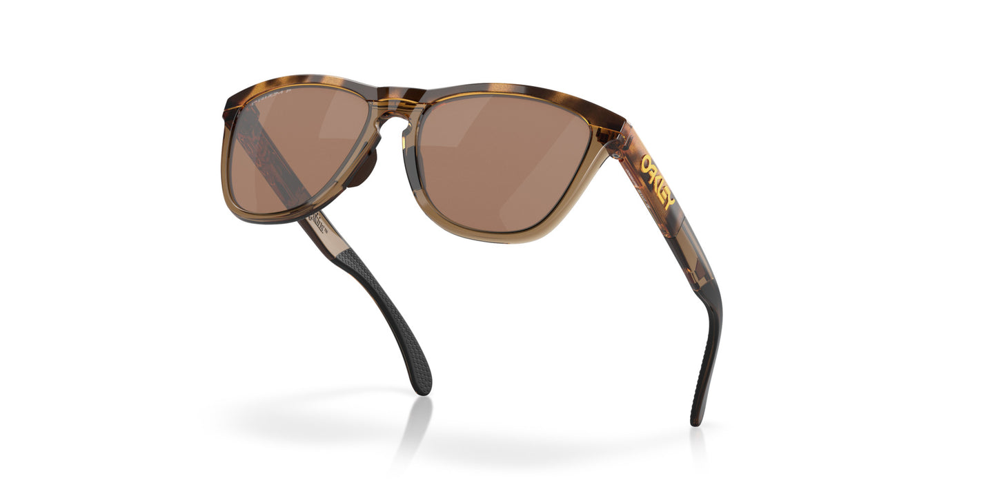 OAKLEY FROGSKINS RANGE BROWN TORT SUNGLASSES w/ PRZM TNGSTN PLR