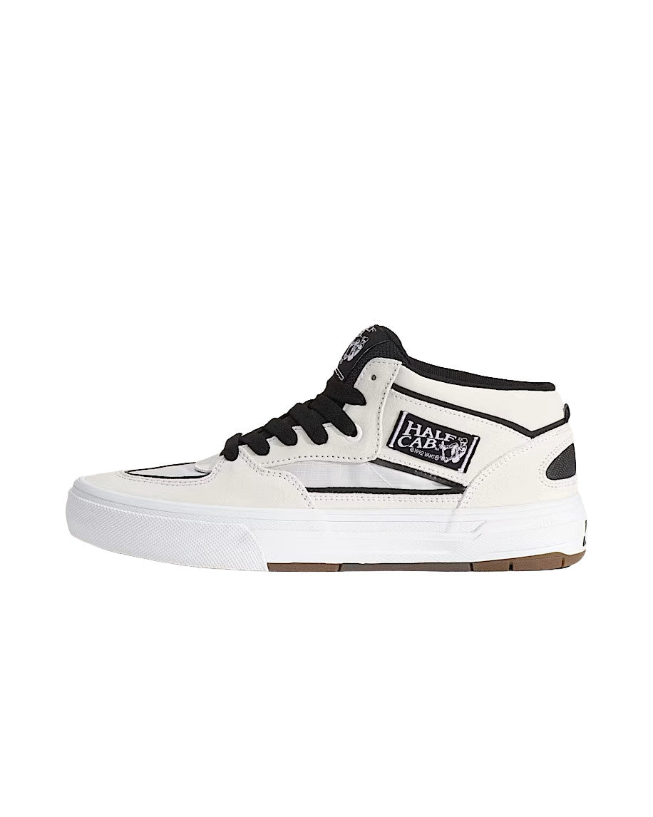 VANS MENS SKATE HALF CAB WAFFLECUP SHOES FA25 (YB2) WHITE/BLACK
