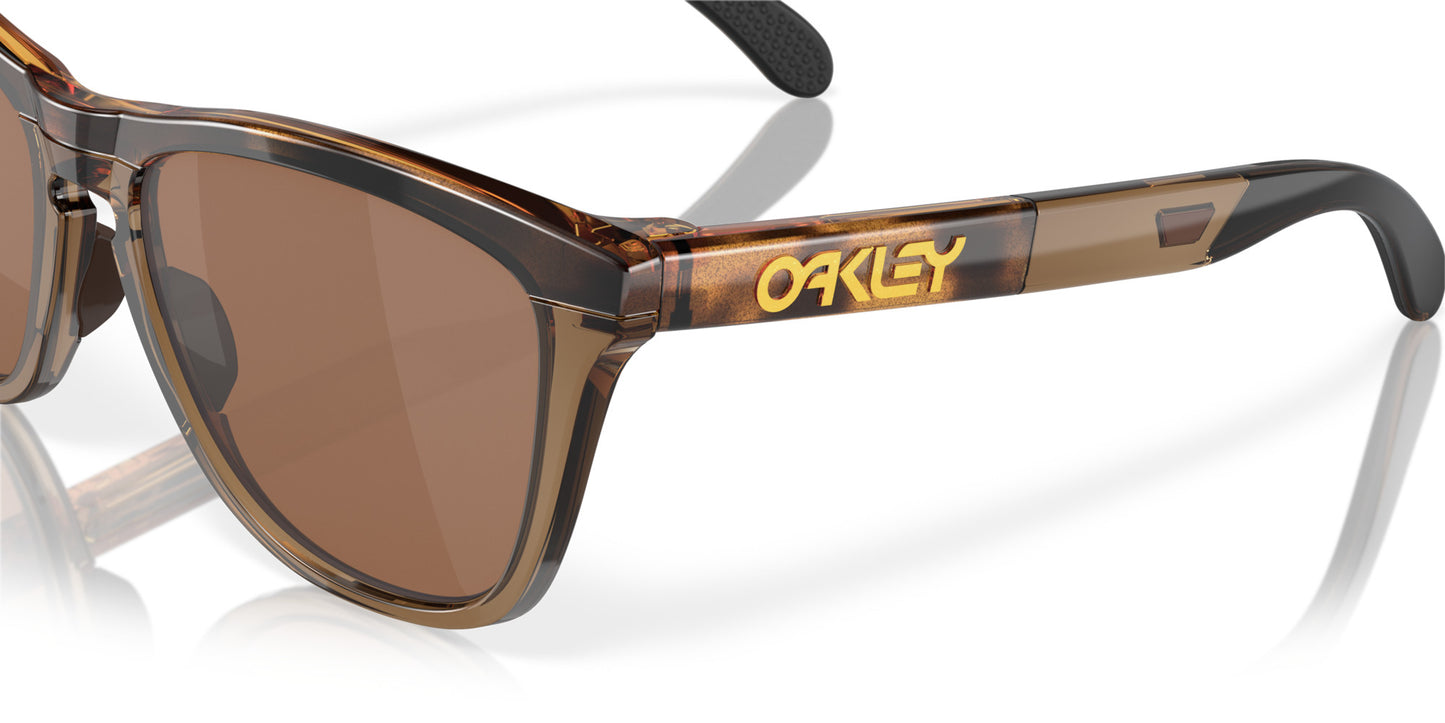 OAKLEY FROGSKINS RANGE BROWN TORT SUNGLASSES w/ PRZM TNGSTN PLR