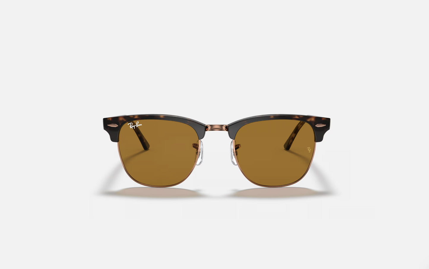 RAY-BAN CLUBMASTER SUNGLASSES RED HAVANA TORT w/ COPPER FLASH GRAD