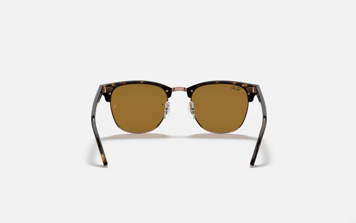 RAY-BAN CLUBMASTER SUNGLASSES RED HAVANA TORT w/ COPPER FLASH GRAD