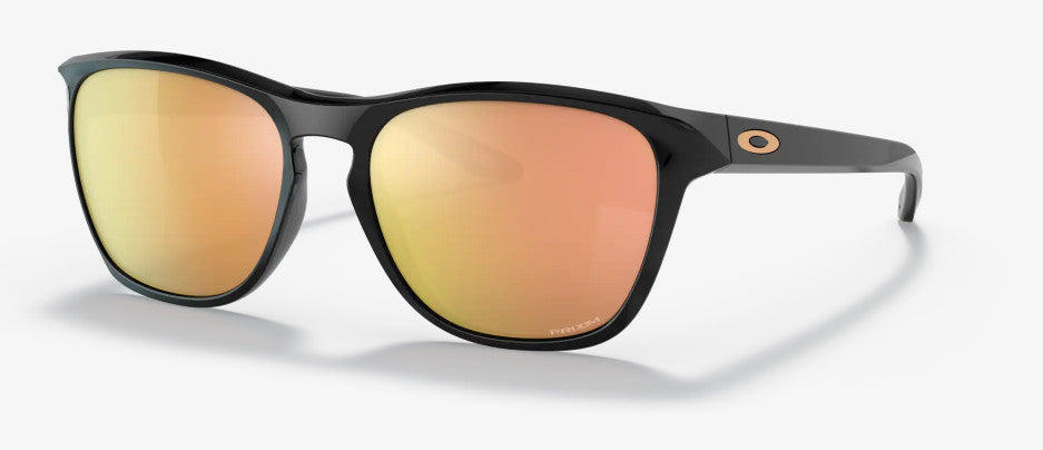 OAKLEY MANORBURN POLISHED BLACK SUNGLASSES w/PRZM ROSE GLD