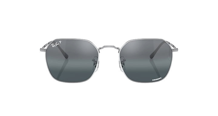 RAY-BAN JIM SUNGLASSES SILVER w/BLUE MIRROR GRADIENT