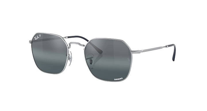 RAY-BAN JIM SUNGLASSES SILVER w/BLUE MIRROR GRADIENT