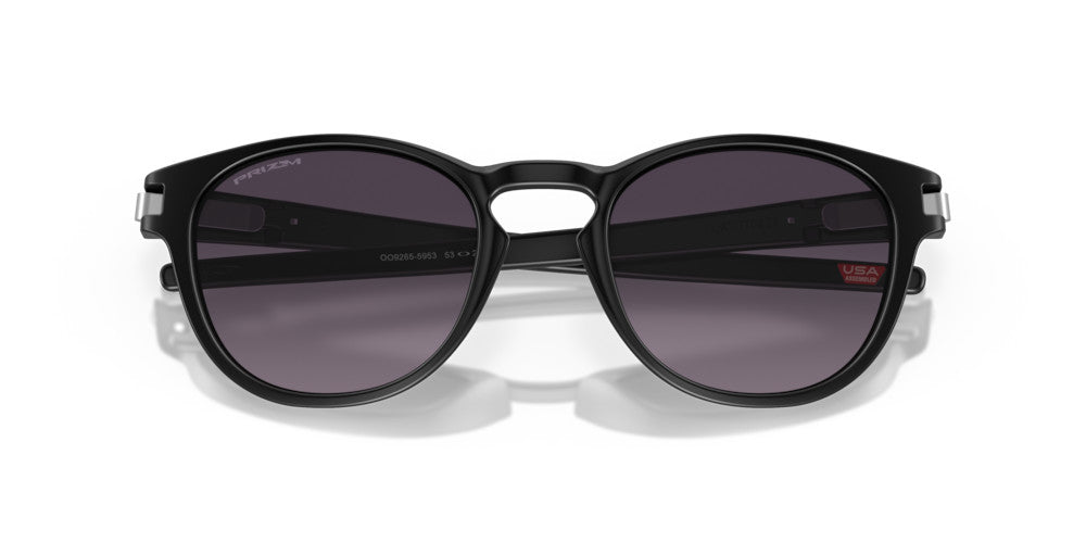 OAKLEY LATCH MATTE BLK SUNGLASSES w/ PRIZM GRY GRADIENT LENS