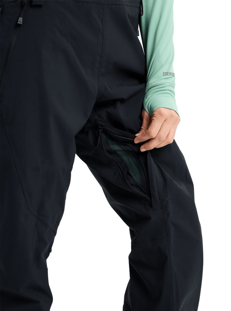 2026 BURTON WMNS RESERVE 2L STRETCH BIBS SHT T.BLK