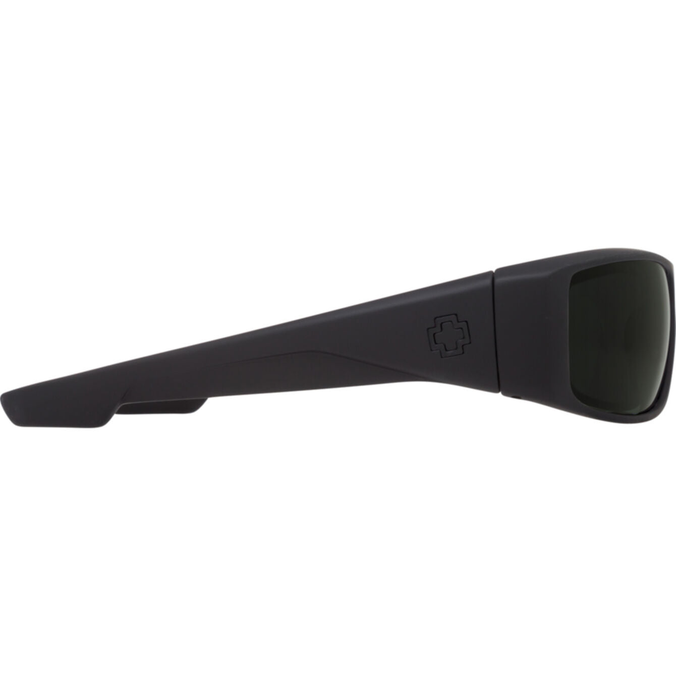 SPY LOGAN SOFT MATTE BLACK SUNGLASSES w/ HD PLUS GRY GRN
