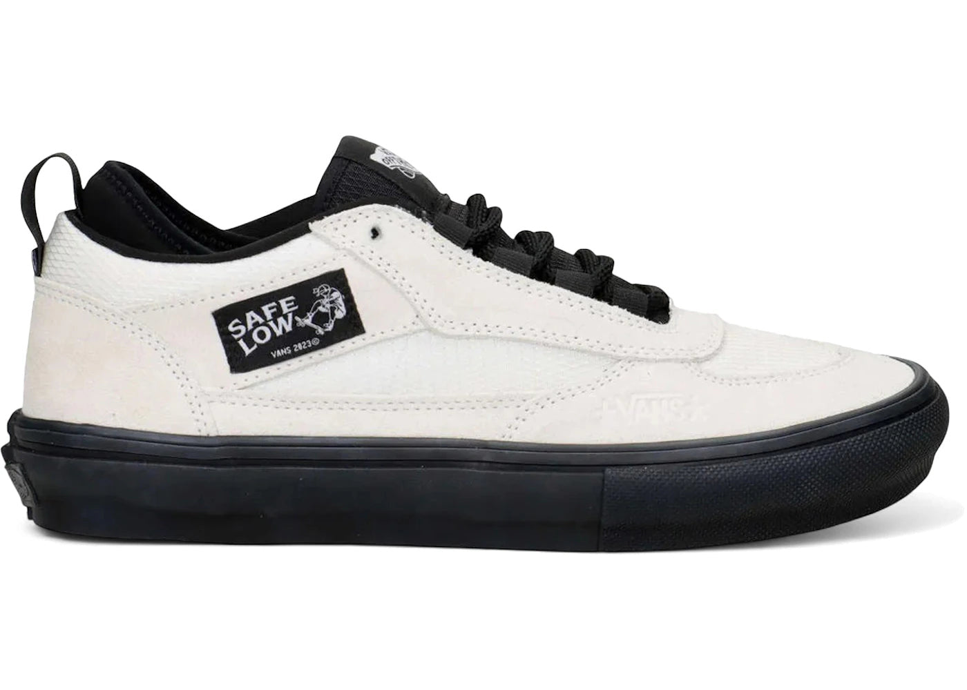 VANS MENS SKATE SAFE LOW ATIBA SHOES BONE WHITE/BLACK