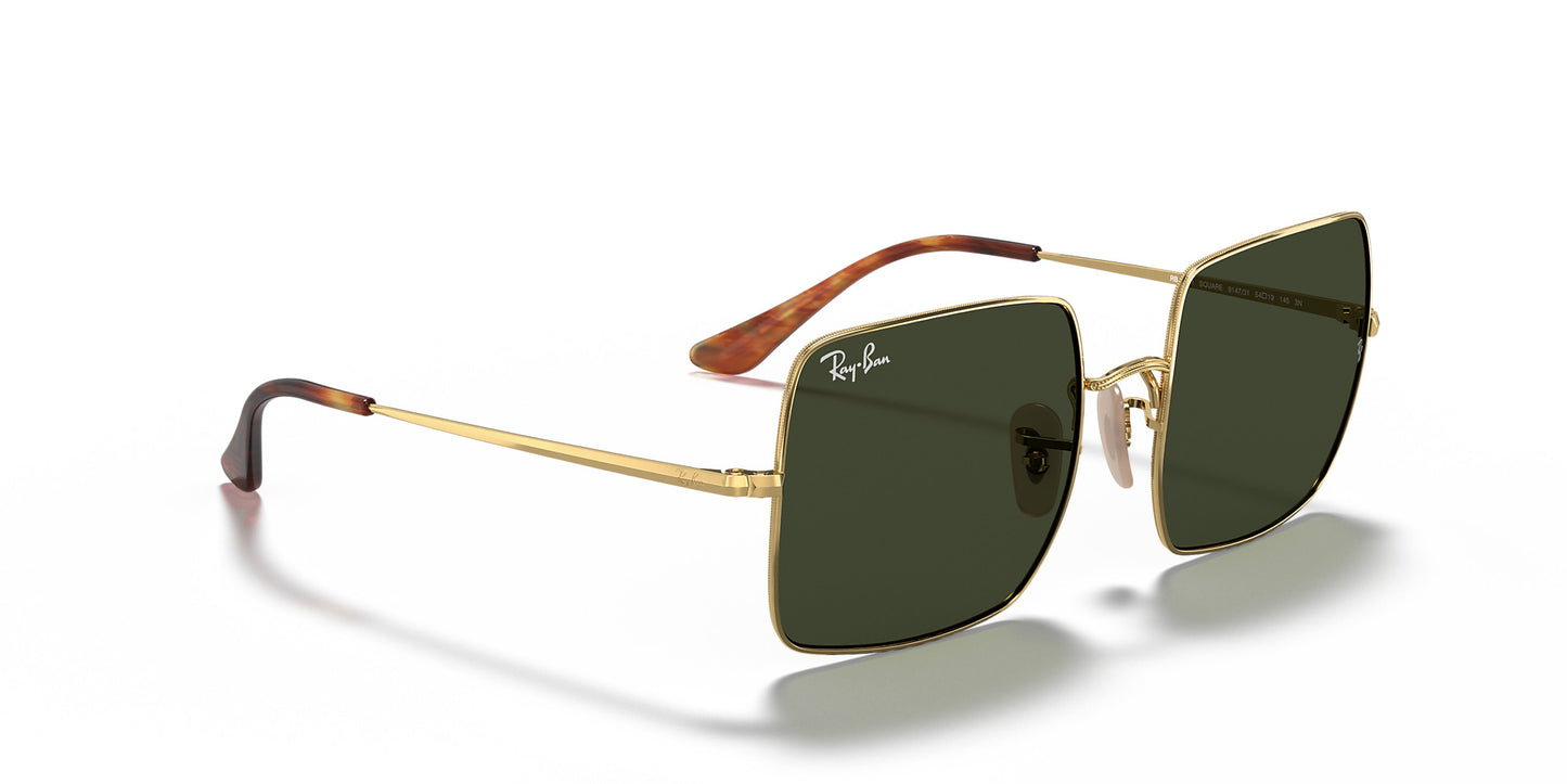 RAY-BAN SQUARE 1971 SUNGLASSES GOLD w/ G-15 GRN