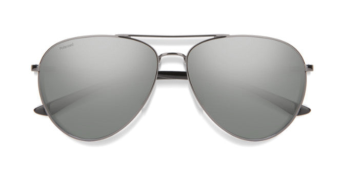 SMITH LAYBACK GUNMETAL SUNGLASSES w/ PLR PLT