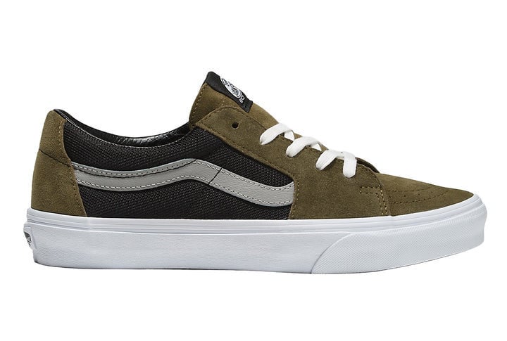VANS MENS SK8-LOW SHOES SP23 2TONE OLIVE/BLACK