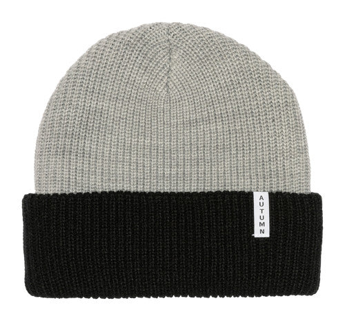 2024 AUTUMN BLOCKED YOUTH BEANIE BLACK
