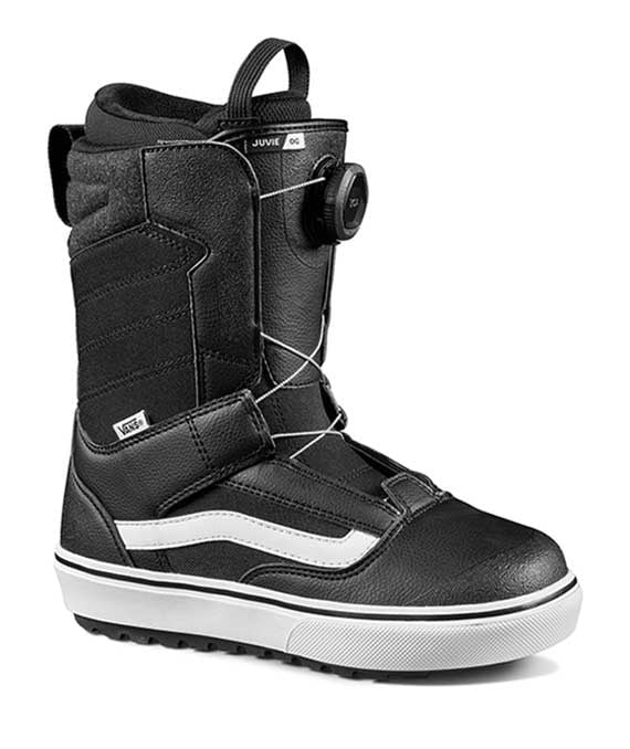 2025 VANS KIDS JUVIE OG SNOWBOARD BOOTS BLACK/WHITE