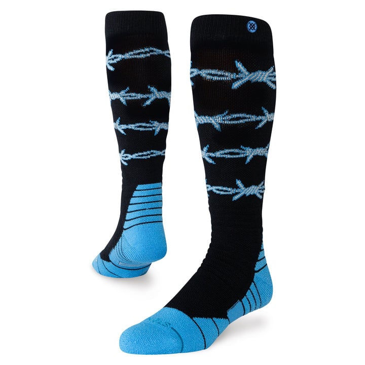 2026 STANCE MENS BARBED WIRE MID POLY SNOW SOCKS BLUE