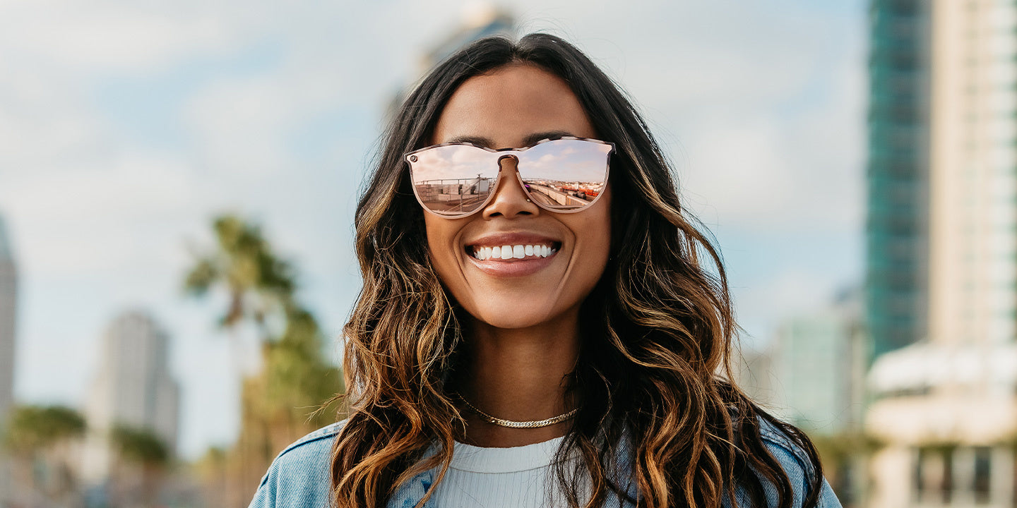 BLENDERS NORTH PARK X2 TIGER LISA MATTE TORT SUNGLASSES w/ CHAMPAGNE PLR LENS