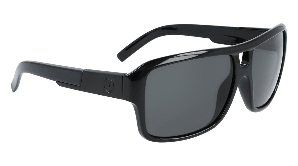 DRAGON THE JAM JET BLACK SUNGLASSES w/ LL SMOKE