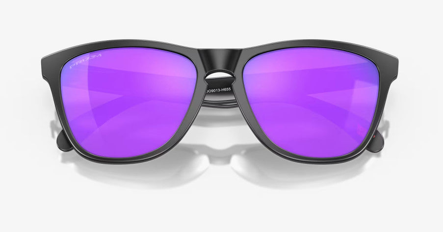 OAKLEY FROGSKINS MATTE BLK SUNGLASSES w/ PRIZM VIOLET LENS