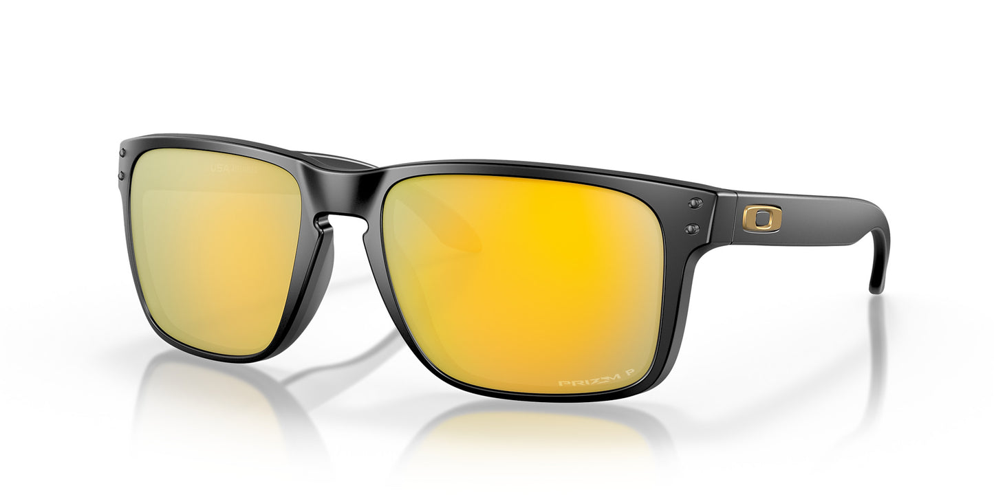 OAKLEY HOLBROOK XL MATTE BLK SUNGLASSES w/ PRIZM 24K PLR LENS