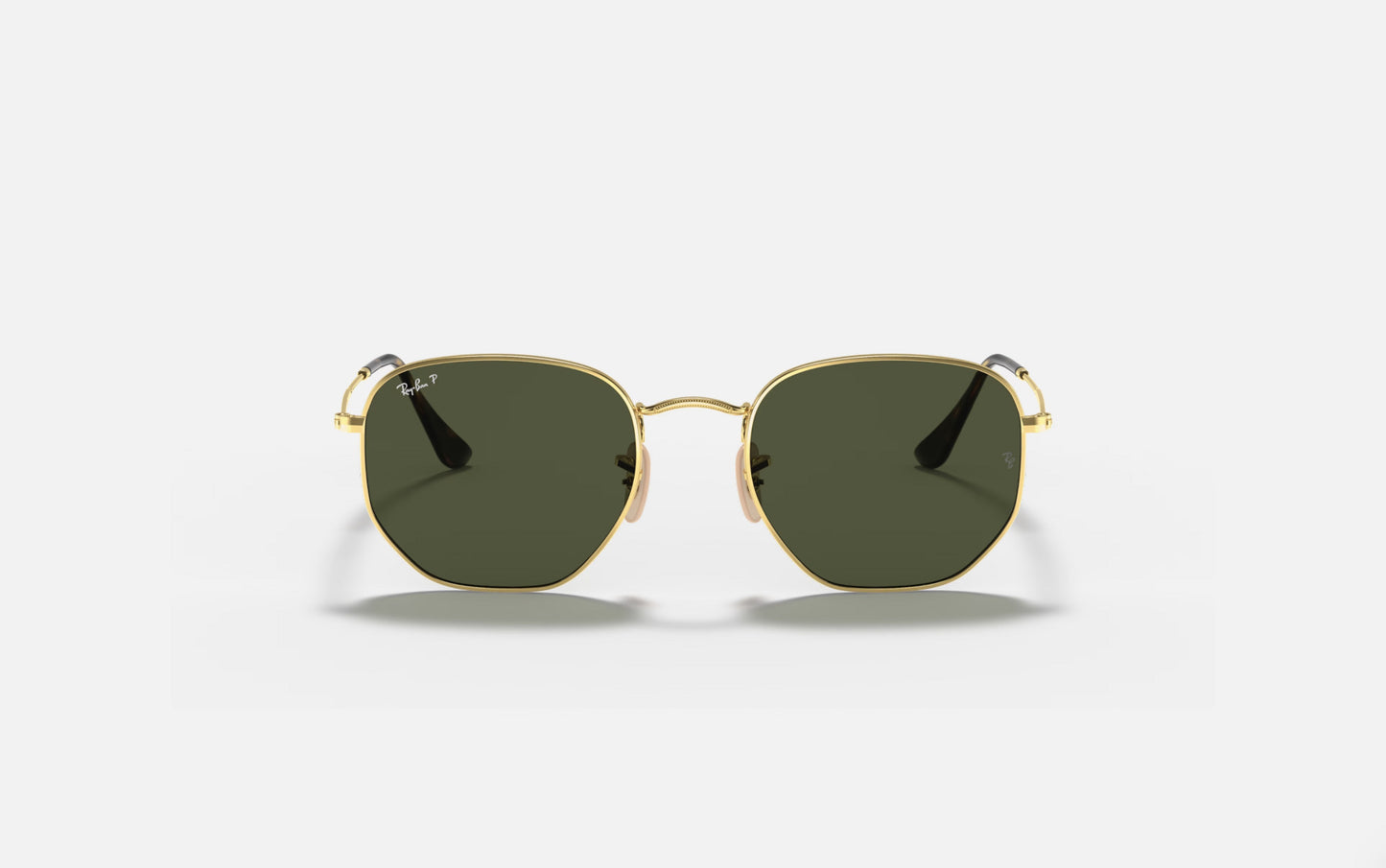 RAY-BAN HEXAGONAL SUNGLASSES ARISTA w/ BROWN GRAD GREY